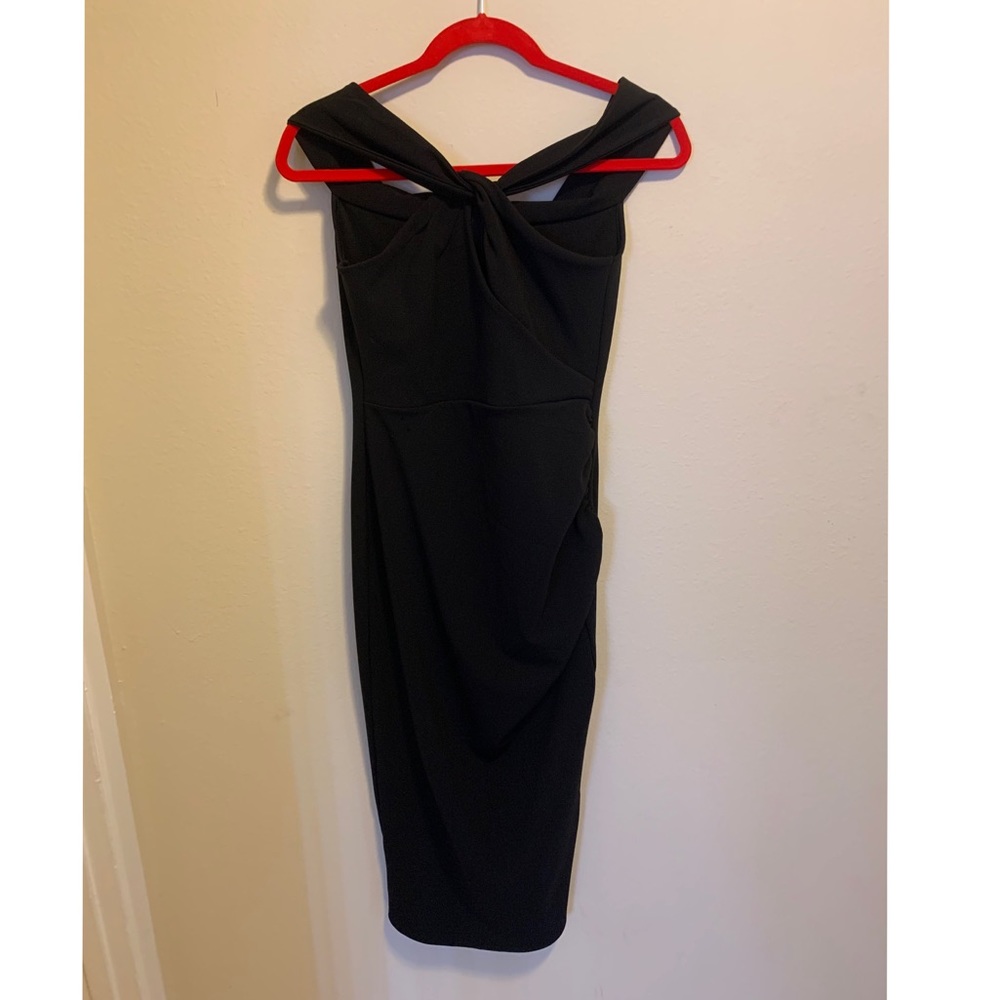 Black dress with keyhole neck